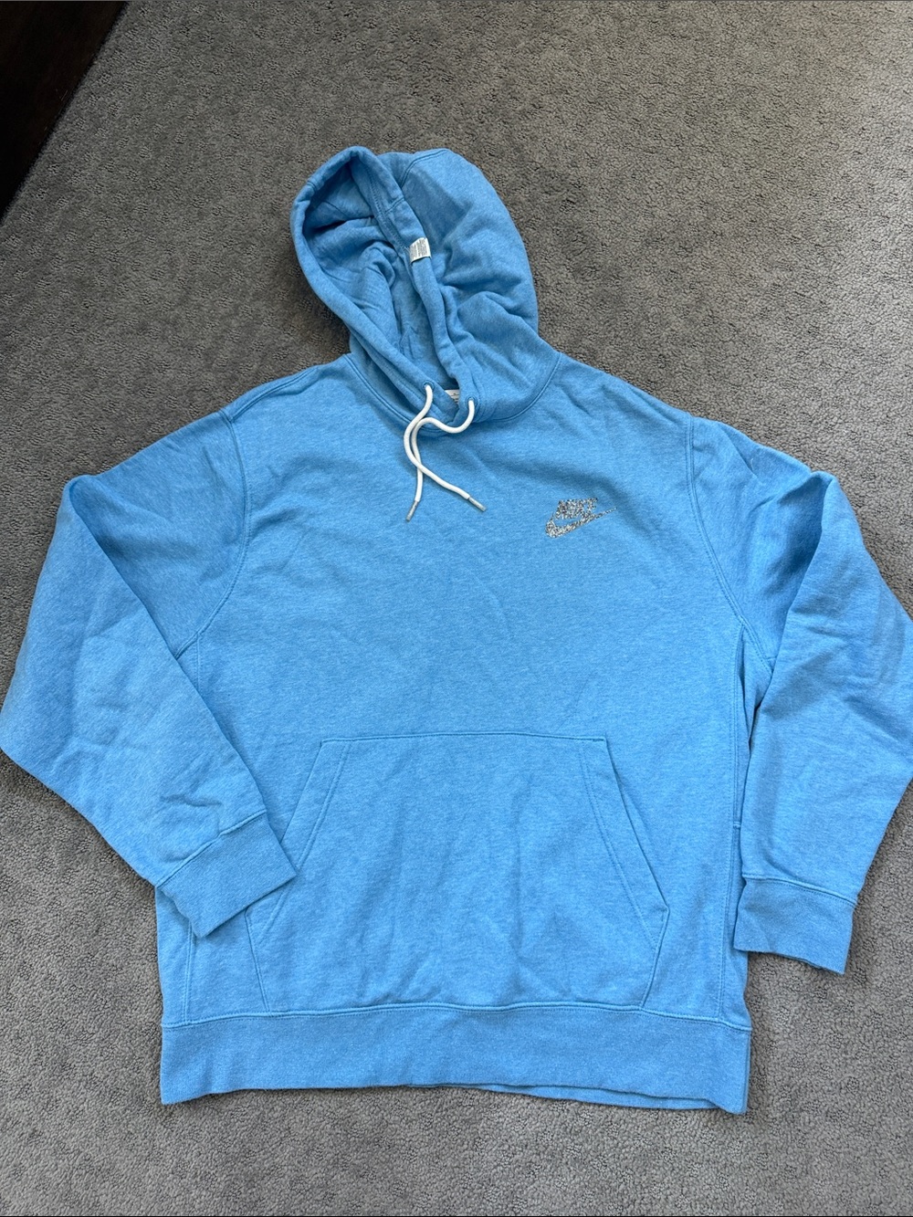 Nike Light Blue Pullover Hoodie with Front Pocket